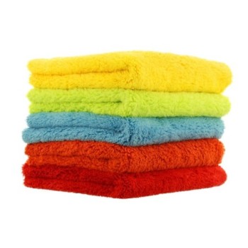 chemicalworkz Edgeless Soft Touch Premium Poliertücher "KNALLBUNT" 500GSM 40×40 5Stk.