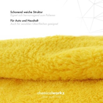 chemicalworkz Edgeless Soft Touch Towel 500GSM Gelb Poliertuch 40×40cm