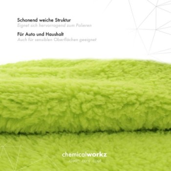 chemicalworkz Edgeless Soft Touch Towel 500GSM Grün Poliertuch 40×40cm