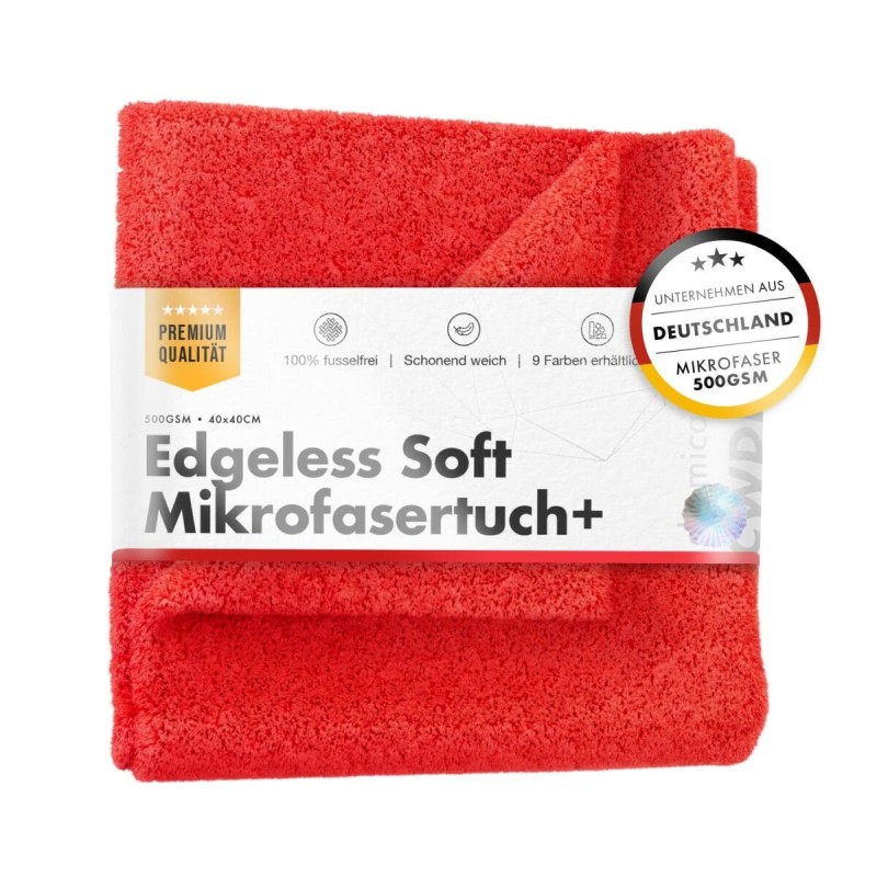chemicalworkz Edgeless Soft Touch Towel 500GSM Rot Poliertuch 40×40cm