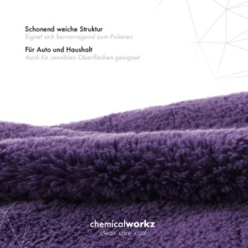chemicalworkz Edgeless Soft Touch Towel 500GSM Violett Poliertuch 40×40cm