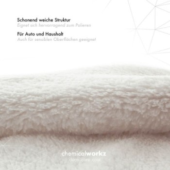 chemicalworkz Edgeless Soft Touch Towel 500GSM Weiß Poliertuch 40×40cm