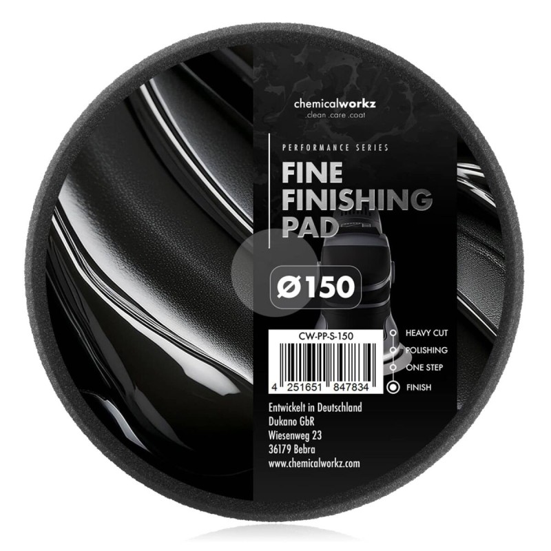 chemicalworkz Fine Finishing Performance Pad 150mm schwarz