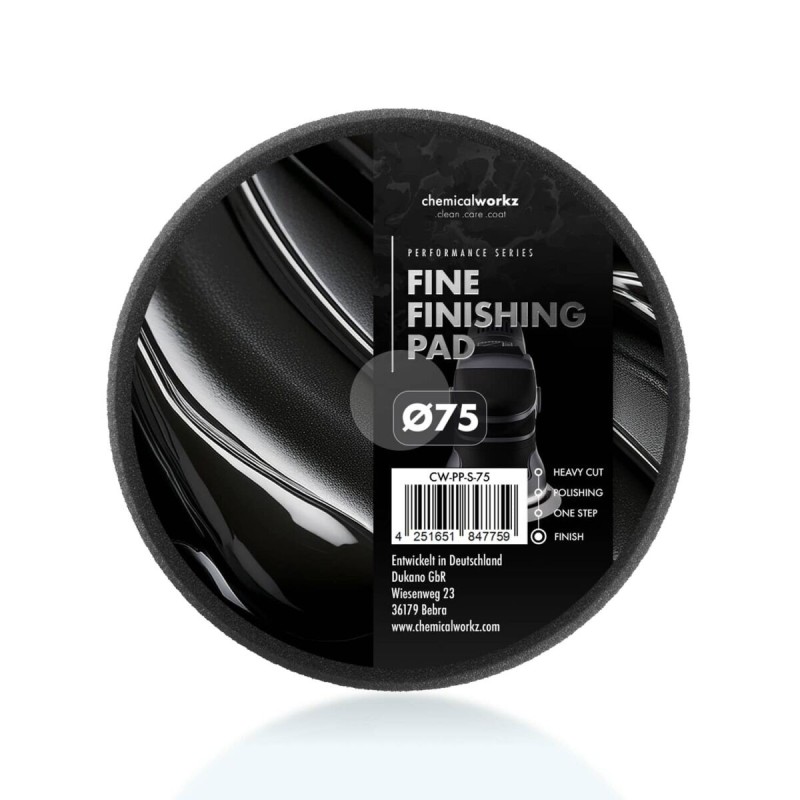 chemicalworkz Fine Finishing Performance Pad 75mm schwarz