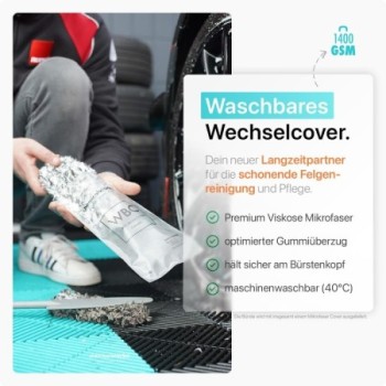 chemicalworkz Flat Wheel Brush Cover Mikrofaser Wechselbezug