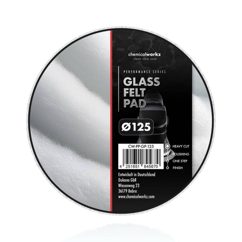 chemicalworkz Glass Felt Perfomance Pad 125mm