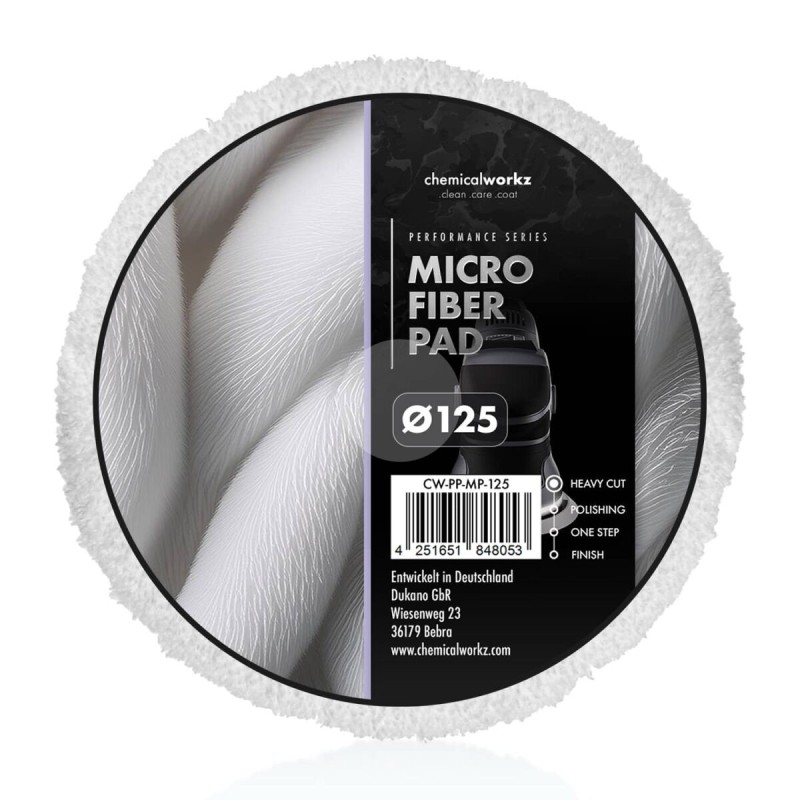 chemicalworkz Microfiber Performance Pad 125mm