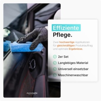 chemicalworkz Microfiber Waxing/Sealant Applicator Blau 2Stk.