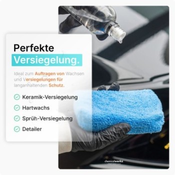 chemicalworkz Microfiber Waxing/Sealant Applicator Blau 2Stk.