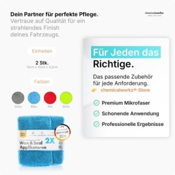 chemicalworkz Microfiber Waxing/Sealant Applicator Blau 2Stk.