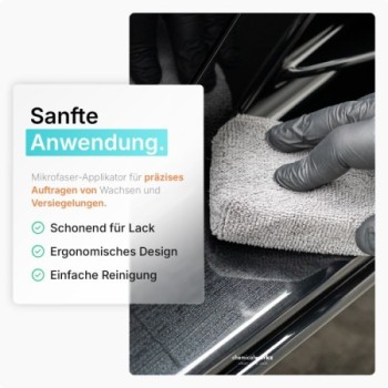 chemicalworkz Microfiber Waxing/Sealant Applicator Grau 2Stk.