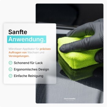 chemicalworkz Microfiber Waxing/Sealant Applicator Grün 2Stk.