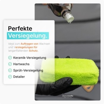 chemicalworkz Microfiber Waxing/Sealant Applicator Grün 2Stk.