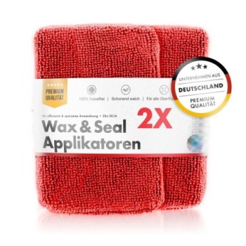 chemicalworkz Microfiber Waxing/Sealant Applicator Rot 2Stk.