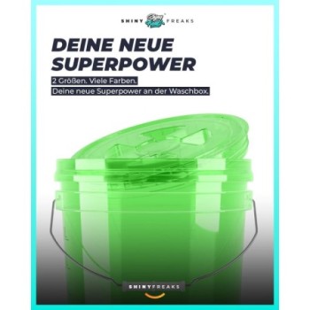 chemicalworkz Performance Buckets Wascheimer 3,5GAL Grün Transparent
