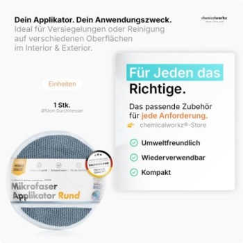 chemicalworkz Round Microfiber Applicator mit Fingerhalterung