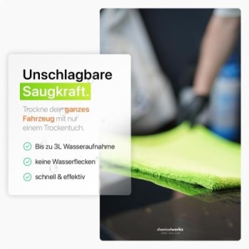 chemicalworkz Shark Twisted Loop Towel 1400GSM Grün Trockentuch 80x50cm