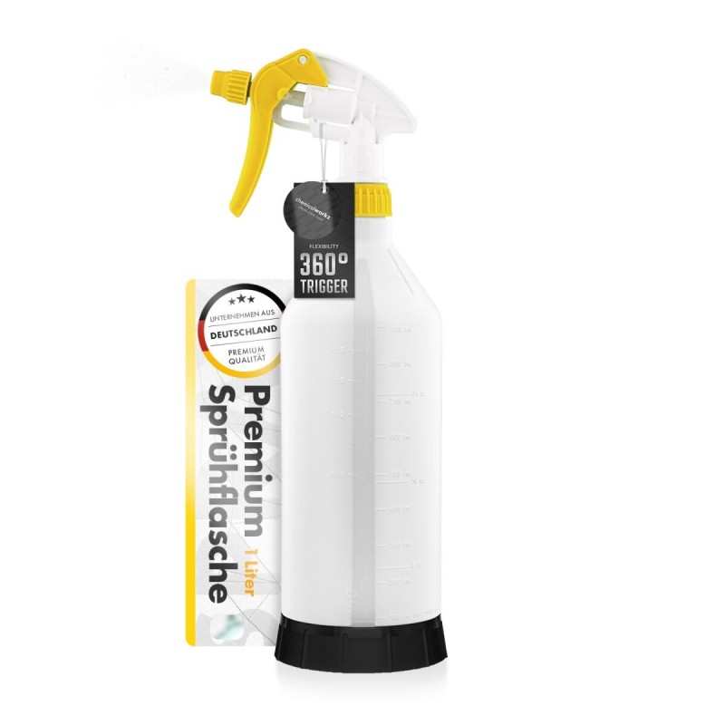 chemicalworkz Sprühflasche Gelb mit 360° Canyon Trigger 1L