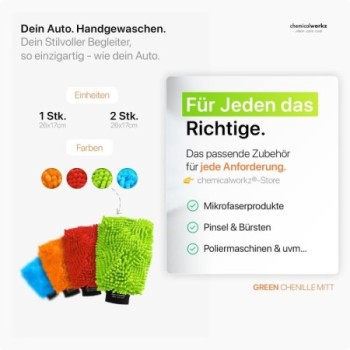 chemicalworkz Chenille Wash Mitt Grün