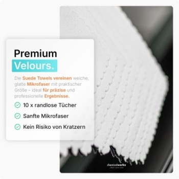 chemicalworkz Suede Towel Pack Weiß Verlourstücher 10×10cm 10Stk.