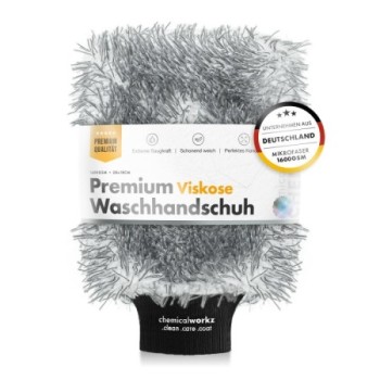 chemicalworkz Viskose Wash Mitt 1400GSM Grau 28×18×5cm