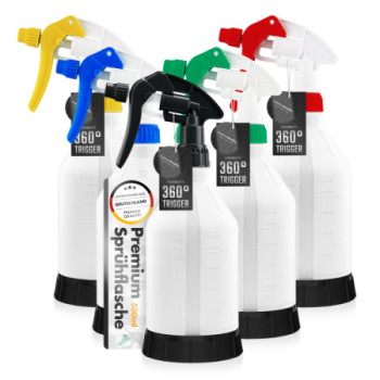 chemicalworkz Zubehör Set Sprühflaschen 500ml mit Canyon Trigger (5-teilig)